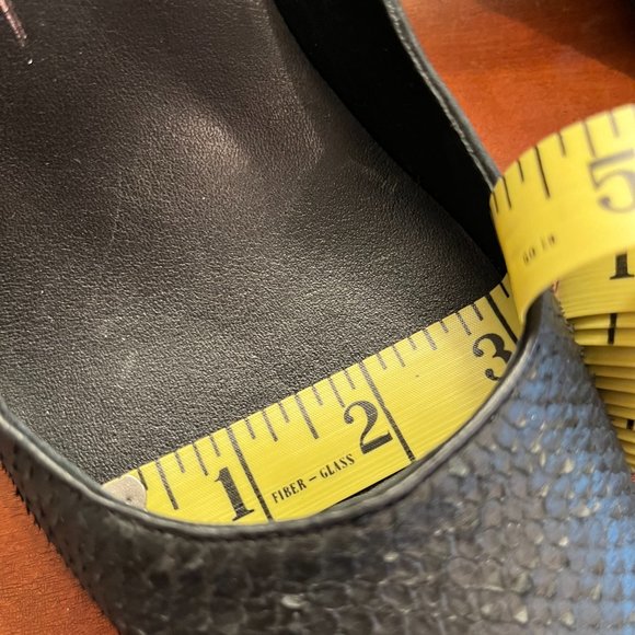 ECCO Women Size 9.5 Danish Design Pumps Heels Snake look EU 40 black Leather - Picture 8 of 8